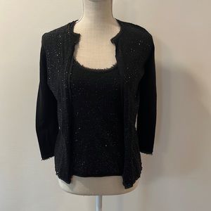 Jcrew Factory Sparkle Tank and Cardigan. XS